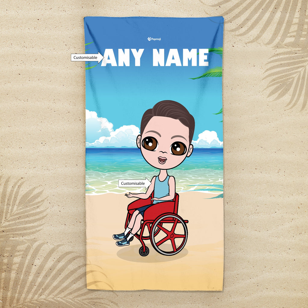 Jnr Boys Beach Print Wheelchair Beach Towel