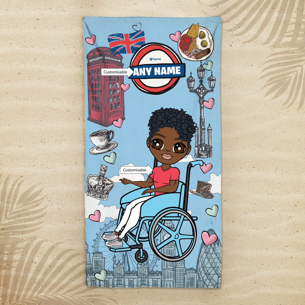 MrCB Love London Wheelchair Beach Towel