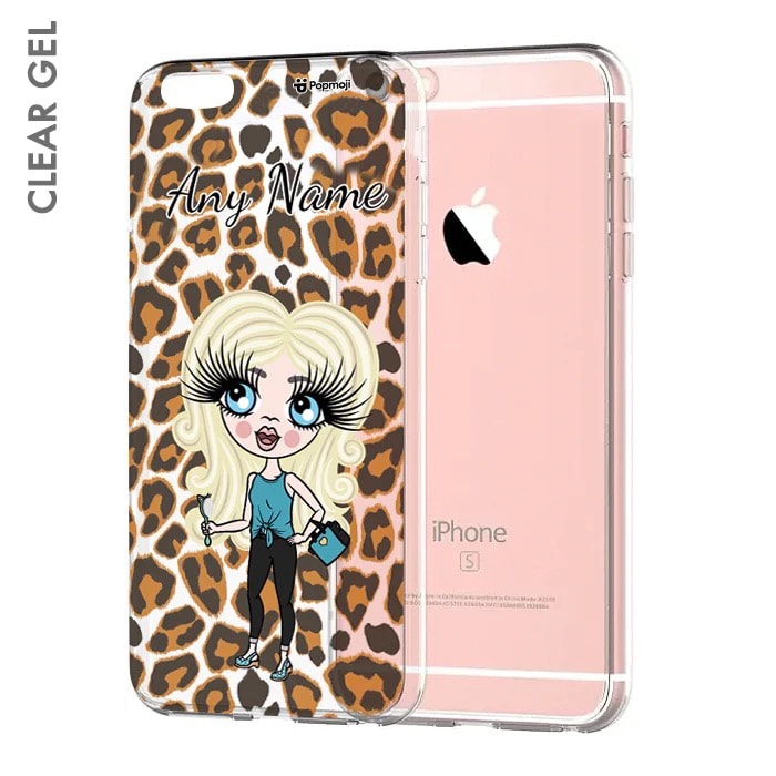 ClaireaBella Girls Leopard Print Clear Soft Gel Phone Case