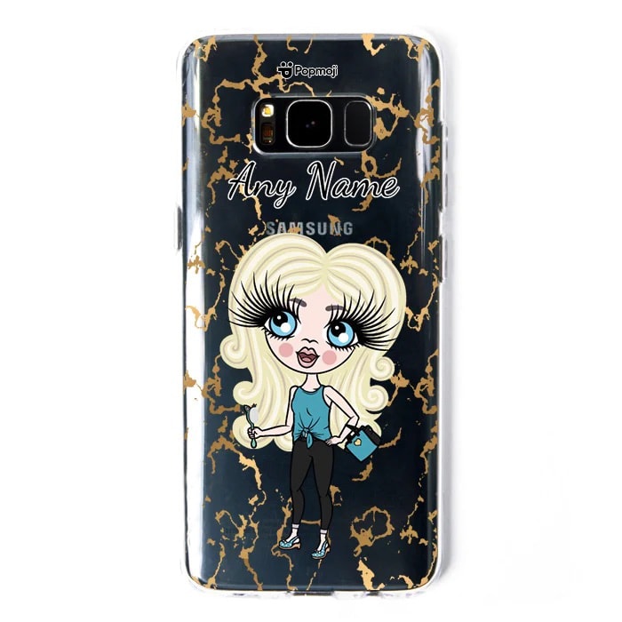 ClaireaBella Girls Marble Print Clear Soft Gel Phone Case