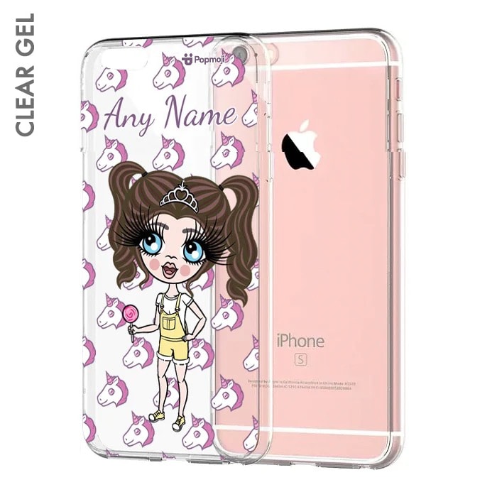 ClaireaBella Girls Unicorn Emoji Clear Soft Gel Phone Case