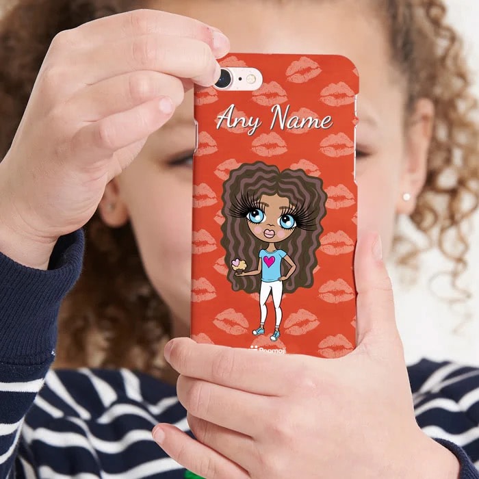 ClaireaBella Girls Personalised Lip Print Phone Case