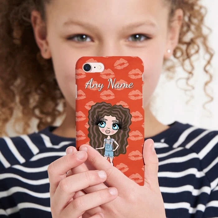 ClaireaBella Girls Personalised Lip Print Phone Case