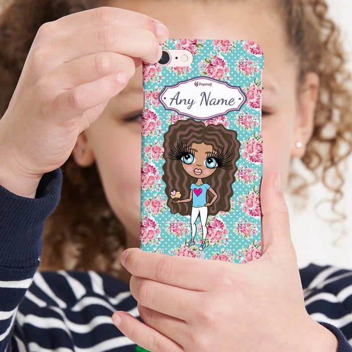 ClaireaBella Girls Personalised Rose Phone Case