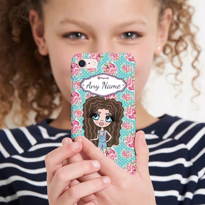 ClaireaBella Girls Personalised Rose Phone Case