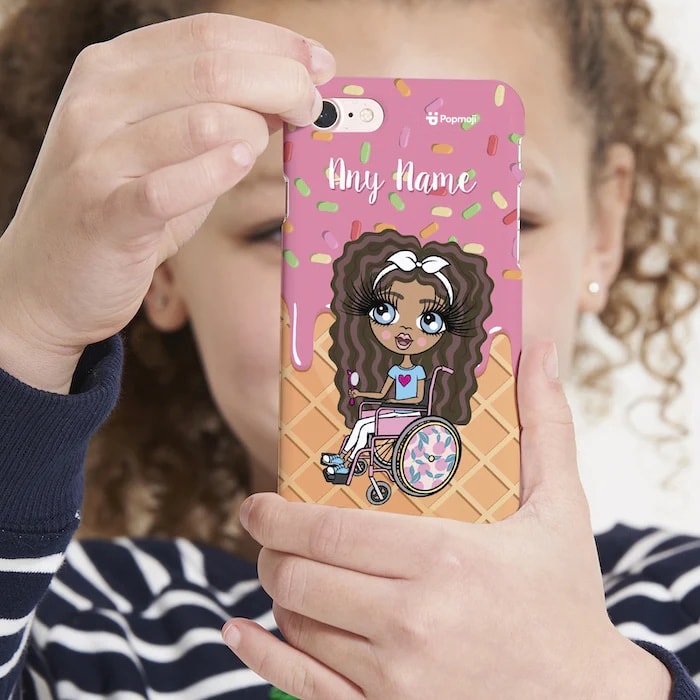 ClaireaBella Girls Wheelchair Personalised Ice Lolly Phone Case