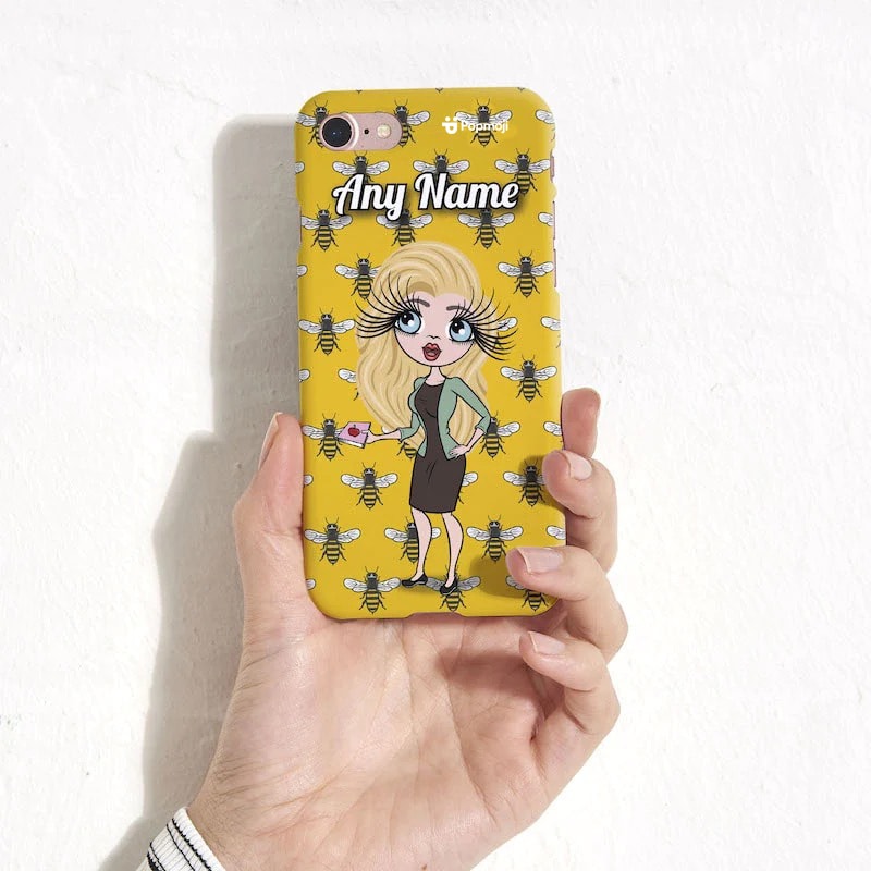 ClaireaBella Personalised Bee Print Phone Case