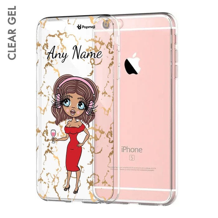ClaireaBella Marble Print Clear Soft Gel Phone Case