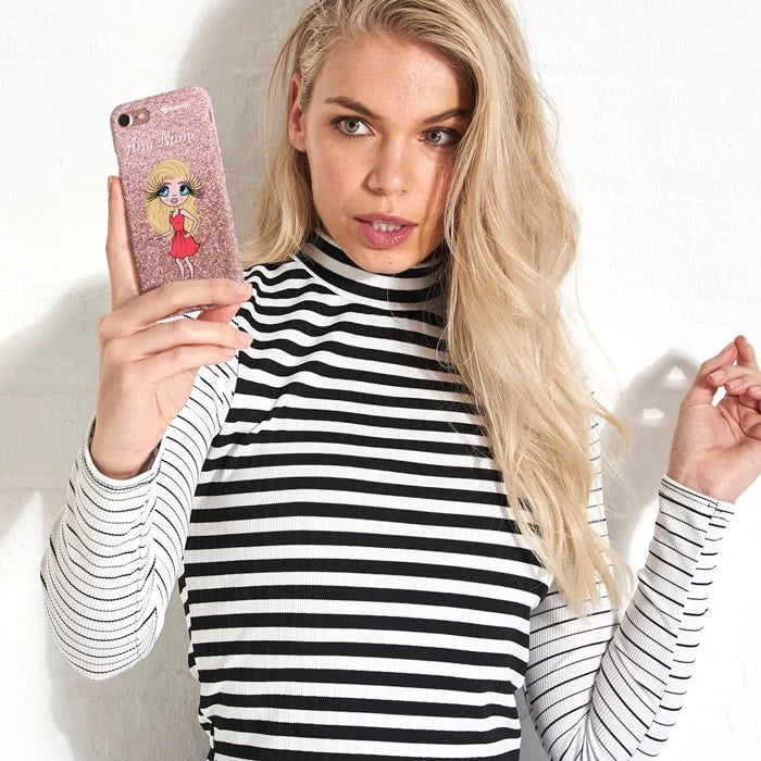 ClaireaBella Personalised Glitter Effect Phone Case