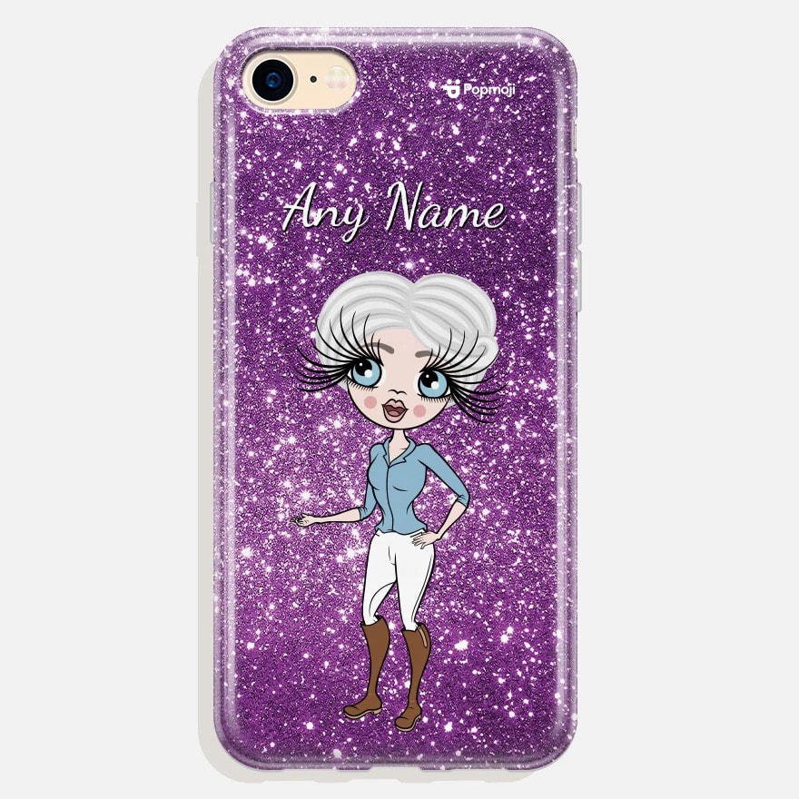 ClaireaBella Personalised Glitter Effect Phone Case - Purple