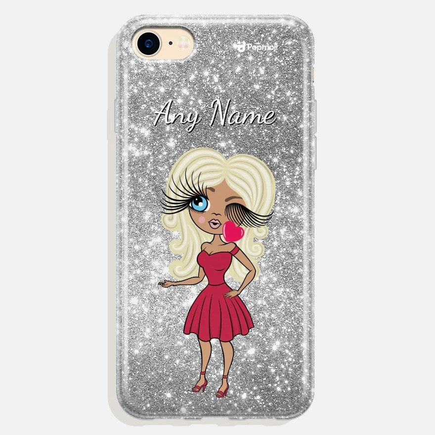 ClaireaBella Personalised Glitter Effect Phone Case
