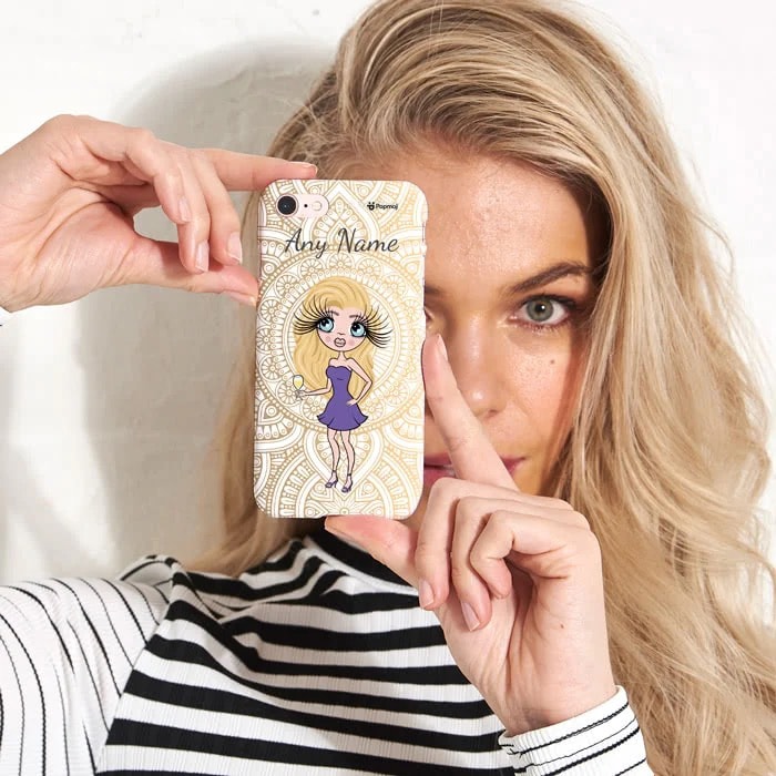 ClaireaBella Personalised Golden Lace Phone Case