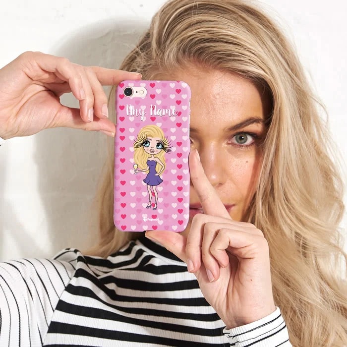ClaireaBella Personalised Hearts Phone Case