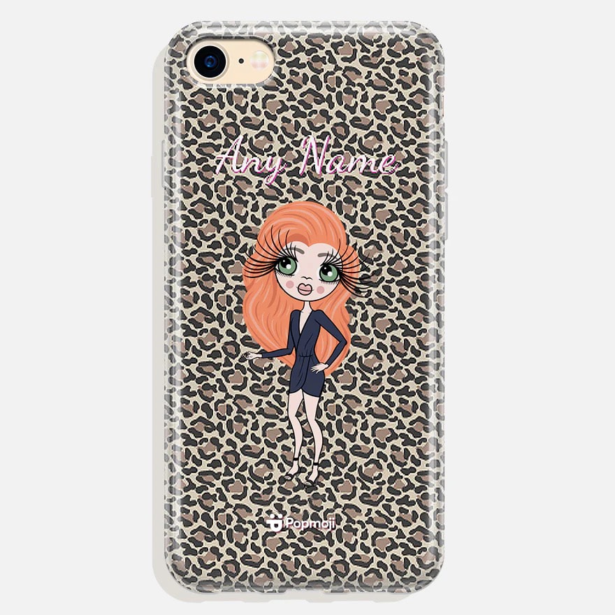 ClaireaBella Personalised Leopard Print Phone Case