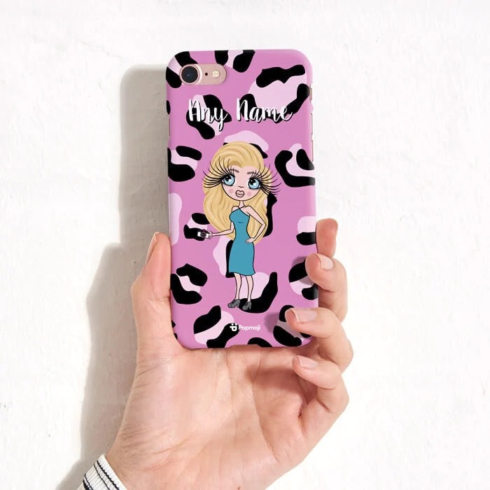 ClaireaBella Personalised Lilac Leopard Phone Case