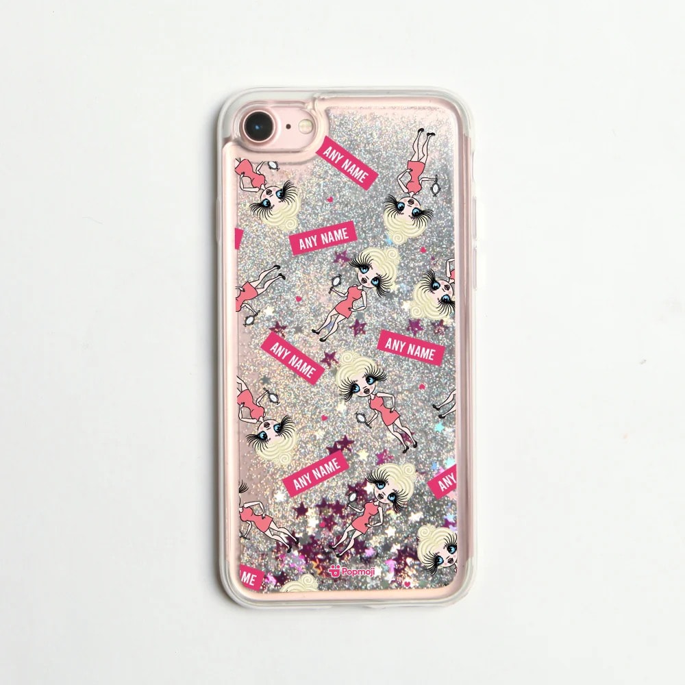 ClaireaBella Emoji Liquid Glitter Phone Case - Silver