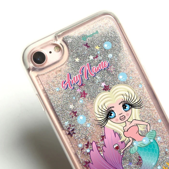 ClaireaBella Mermaid Liquid Glitter Phone Case - Silver