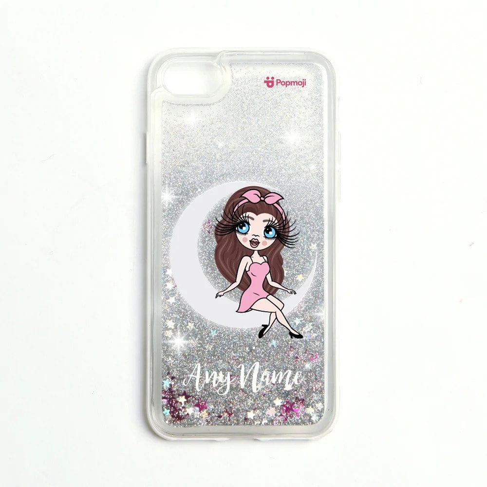 ClaireaBella Moon Liquid Glitter Phone Case - Silver
