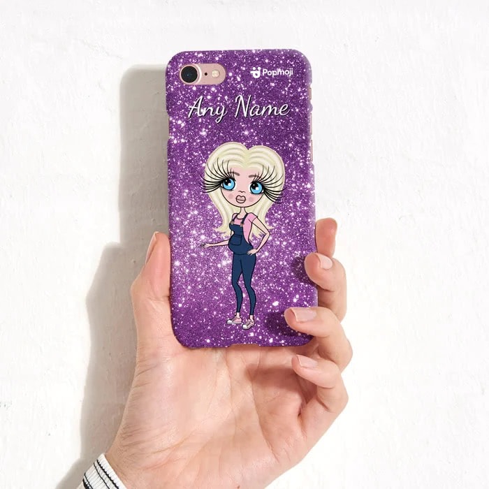 ClaireaBella Mum To Be Glitter Effect Phone Case