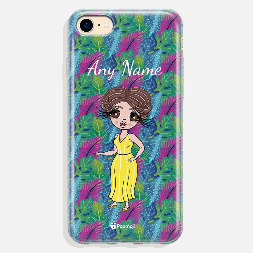 ClaireaBella Personalised Neon Leaf Phone Case