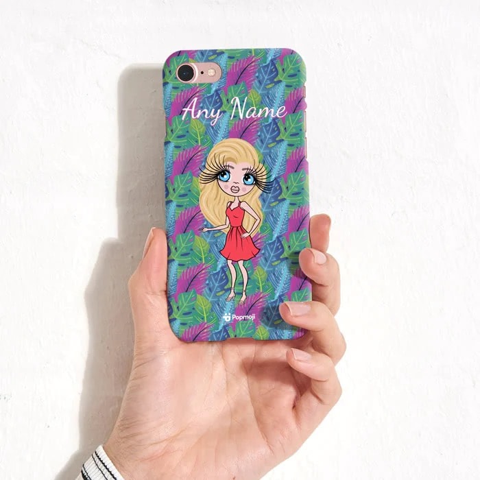 ClaireaBella Personalised Neon Leaf Phone Case