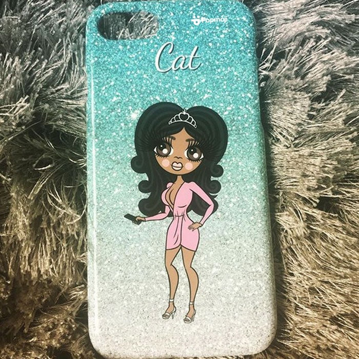 ClaireaBella Personalised Ombre Glitter Effect Phone Case