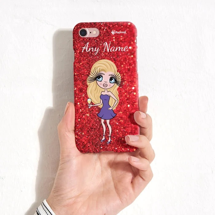 ClaireaBella Personalised Romantic Glitter Effect Phone Case