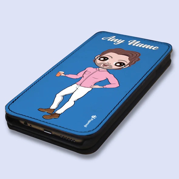 MrCB Personalised Blue Flip Phone Case