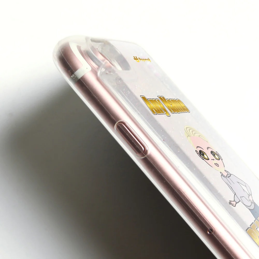 MrCB Real Men Liquid Glitter Phone Case - Silver
