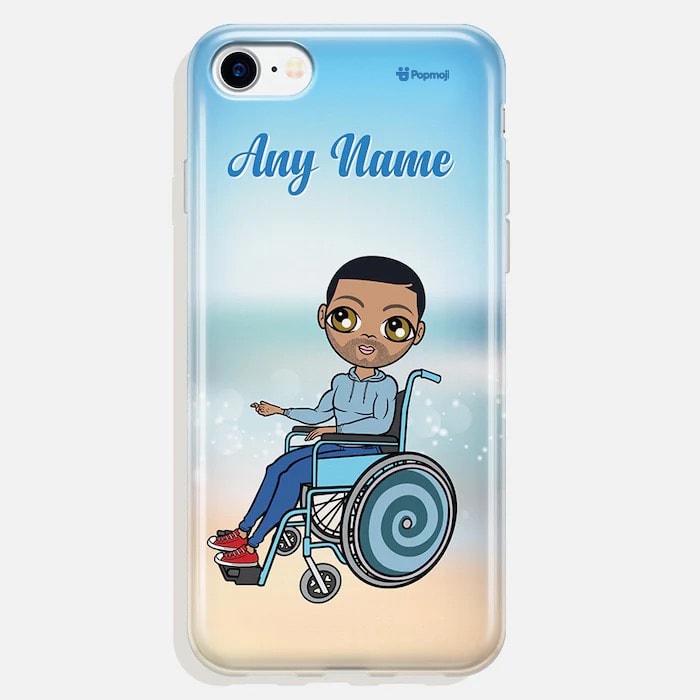 MrCB Wheelchair Personalised Beach Colours Phone Case