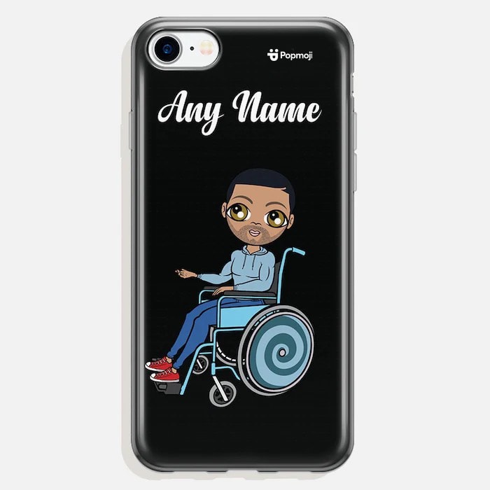 MrCB Wheelchair Personalised Black Phone Case