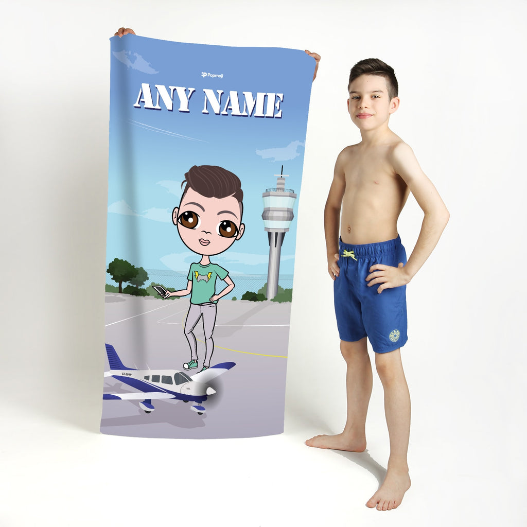 Jnr Boys Airplanes Beach Towel