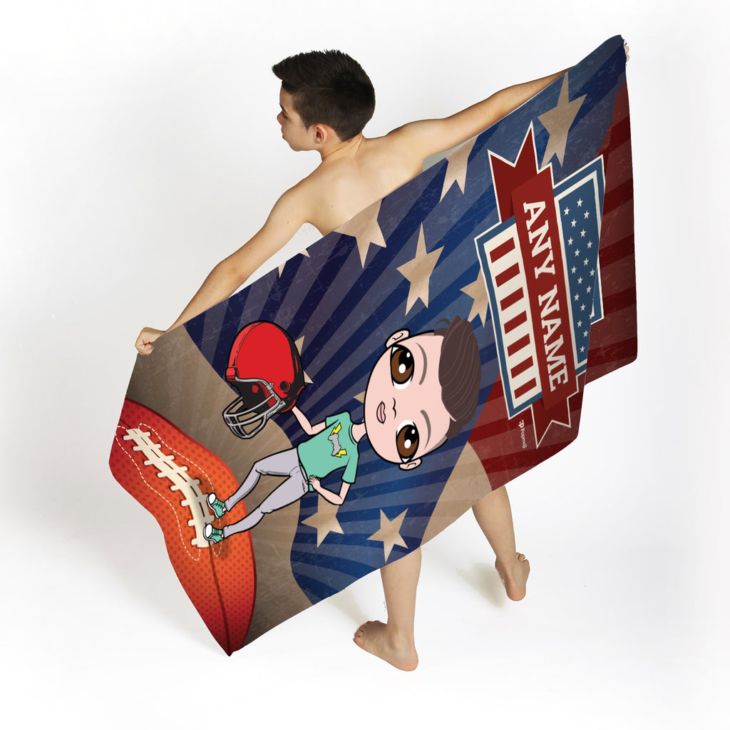 Jnr Boys American Football Beach Towel