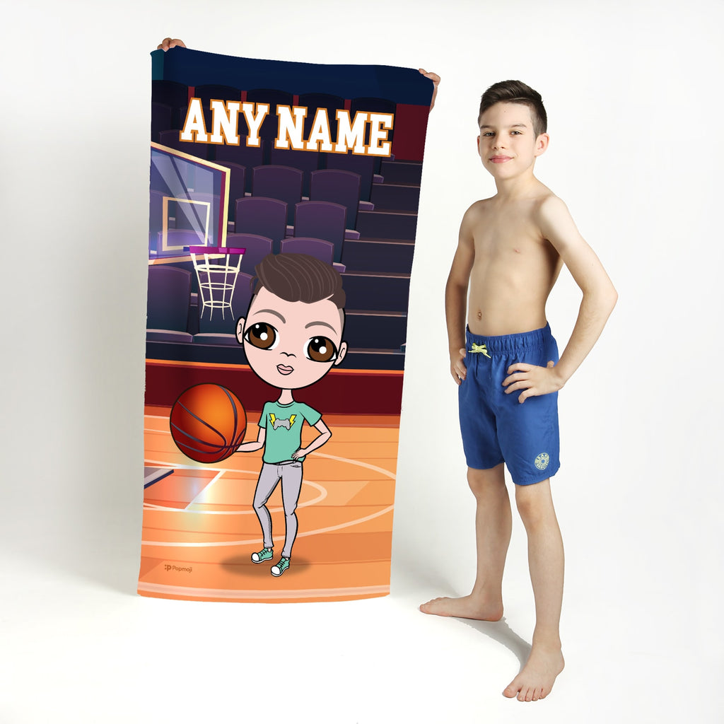 Jnr Boys Basketball Beach Towel