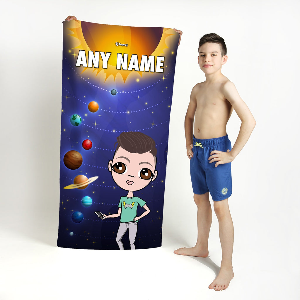 Jnr Boys Space Galaxy Beach Towel
