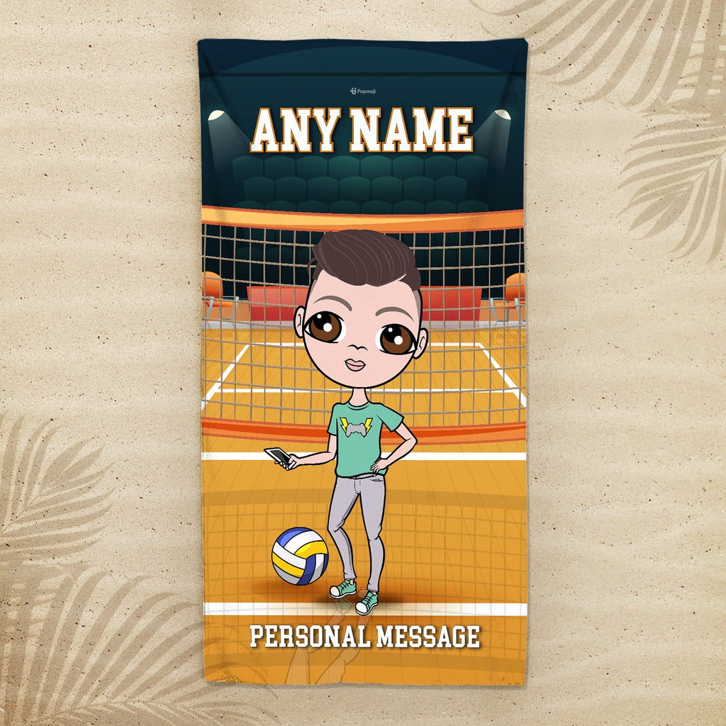 Jnr Boys Personalised Volleyball Beach Towel