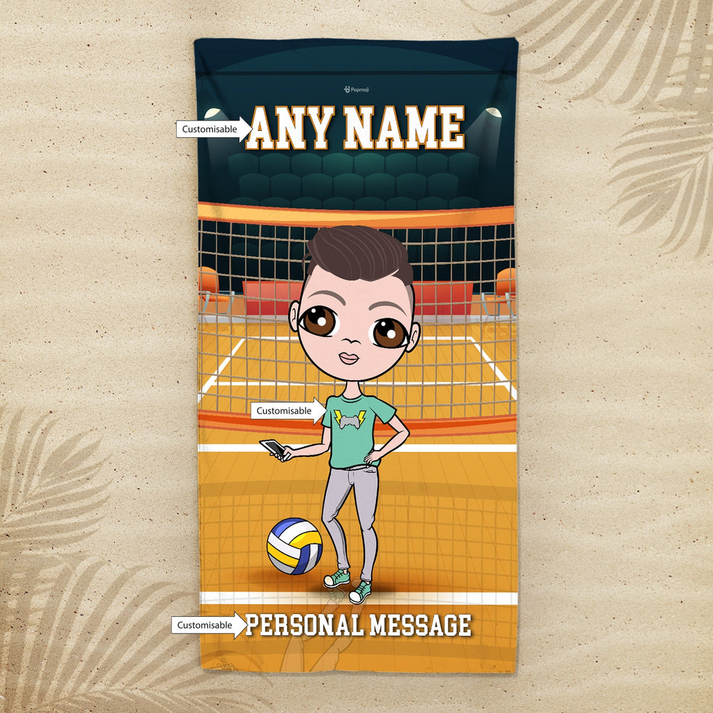 Jnr Boys Personalised Volleyball Beach Towel