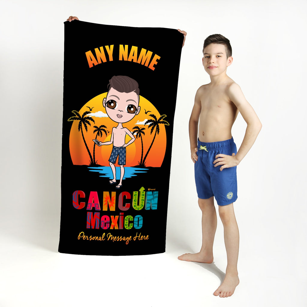 Jnr Boys Cancun Mexico Sunset Beach Towel