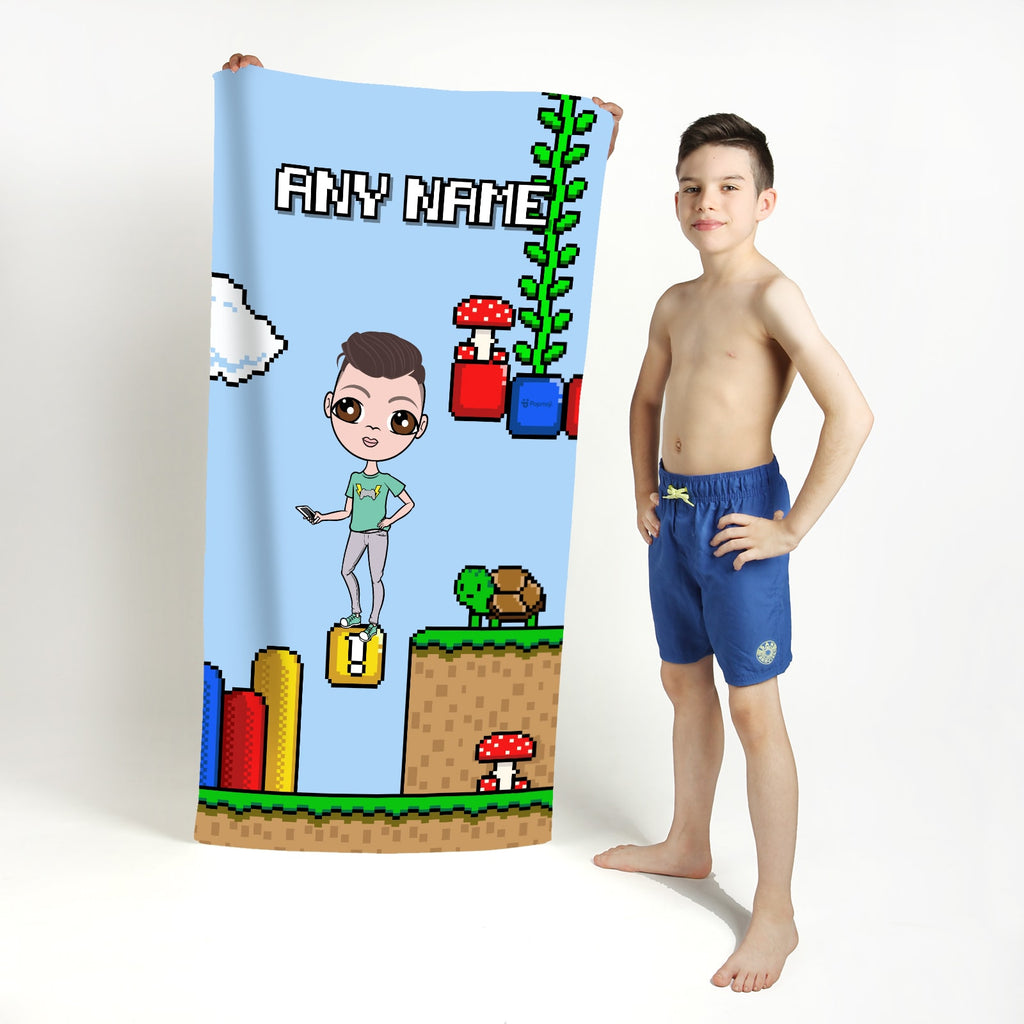 Jnr Boys Super Gamer Beach Towel