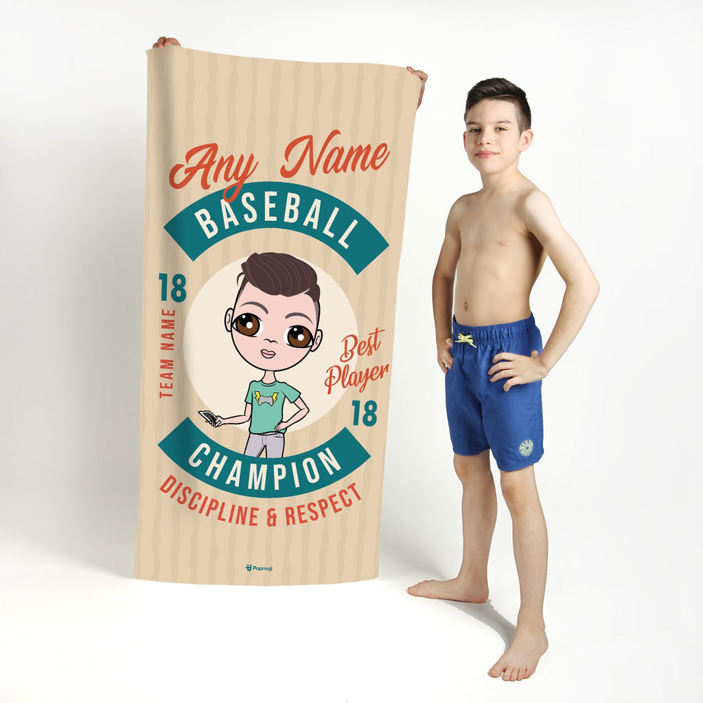 Jnr Boys Retro Baseball Beach Towel