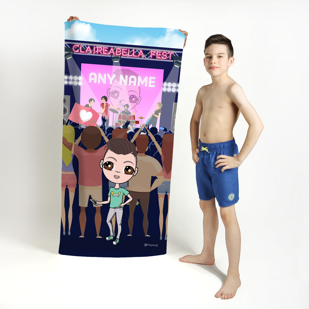 Jnr Boys Party Festival Beach Towel
