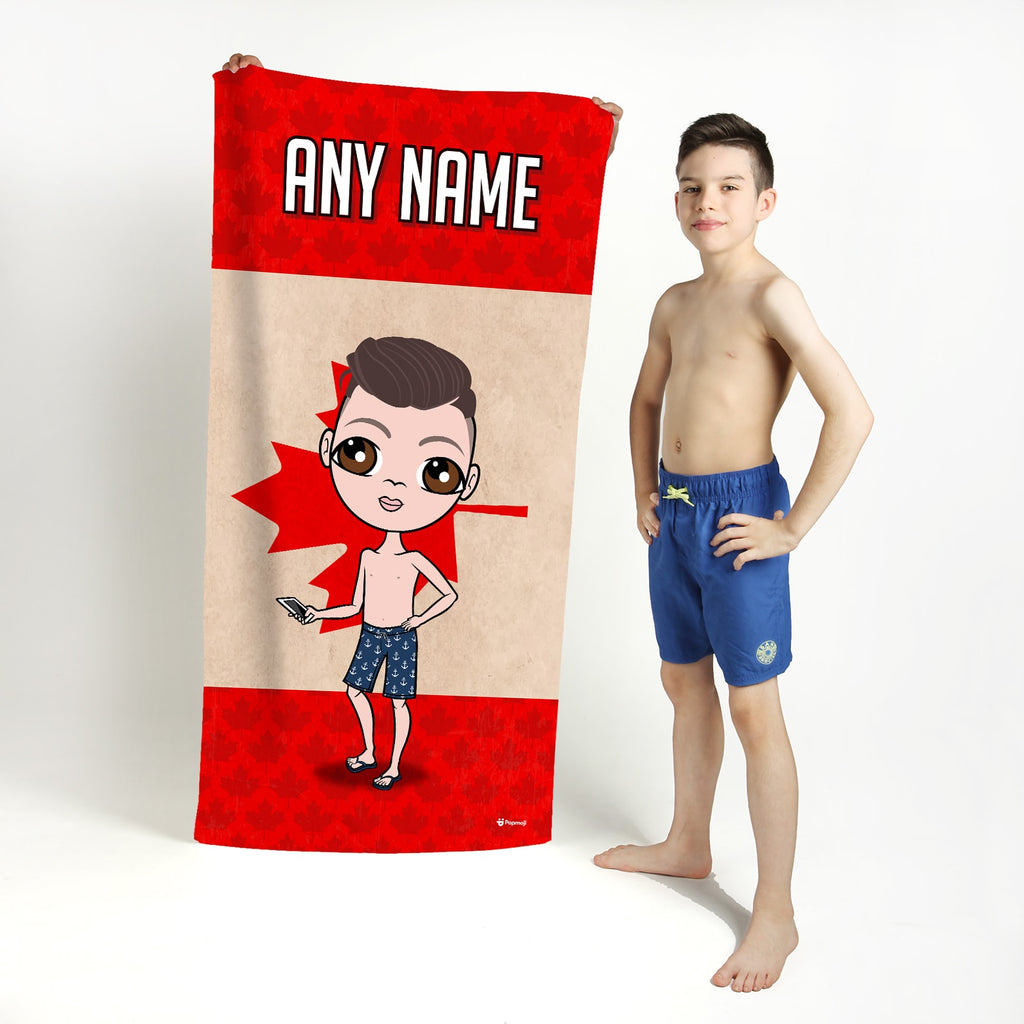 Jnr Boys Canada Flag Beach Towel