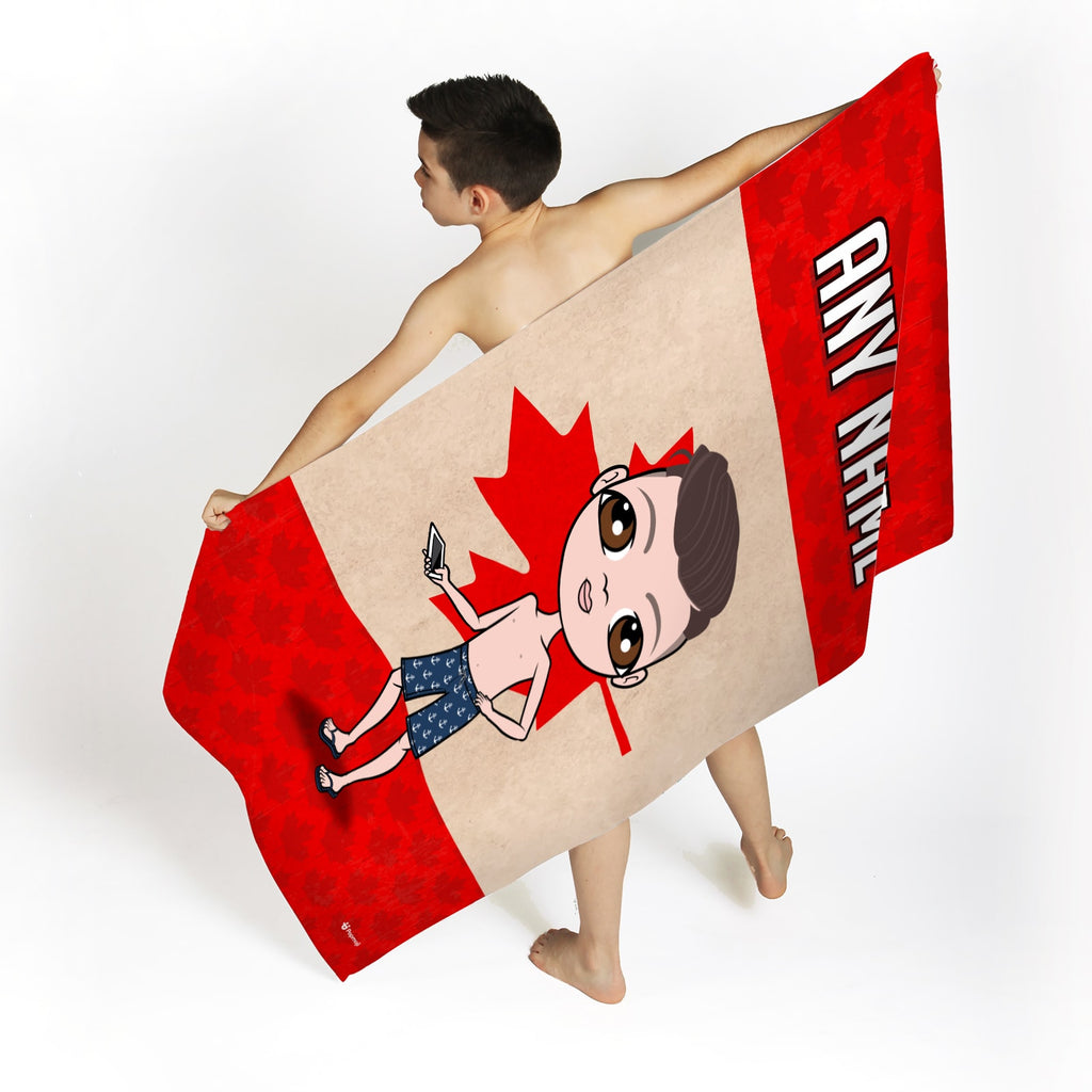 Jnr Boys Canada Flag Beach Towel