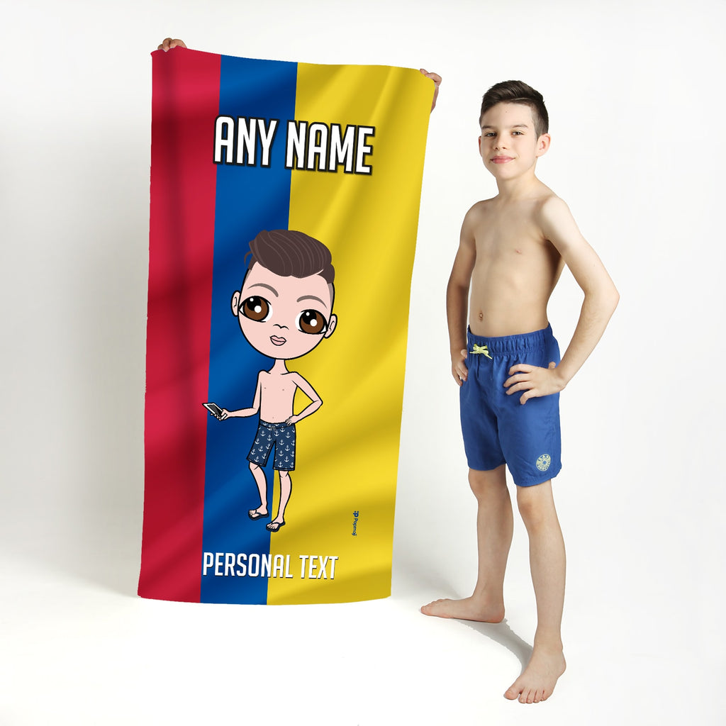 Jnr Boys Colombian Flag Beach Towel