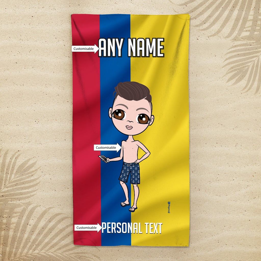 Jnr Boys Colombian Flag Beach Towel