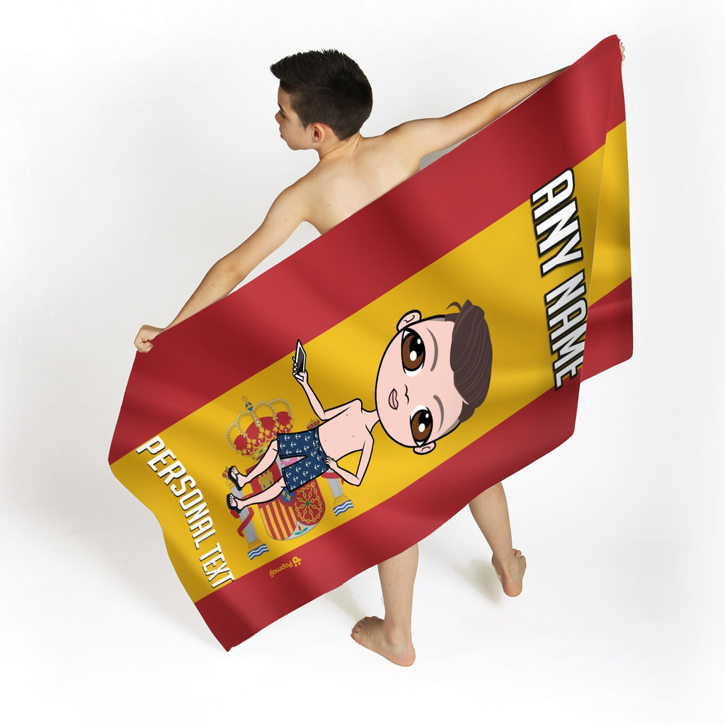 Jnr Boys Spanish Flag Beach Towel