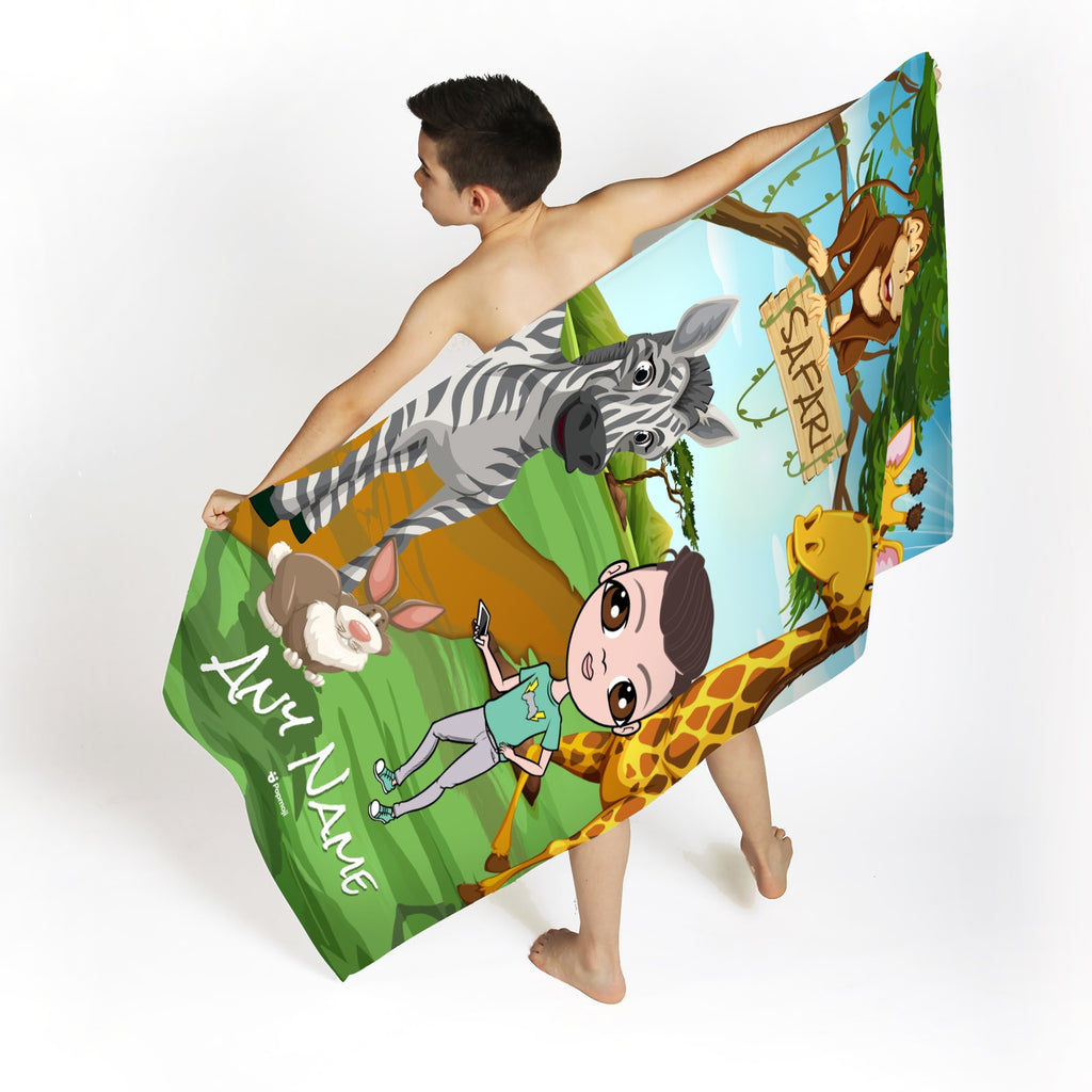 Jnr Boys Safari Beach Towel