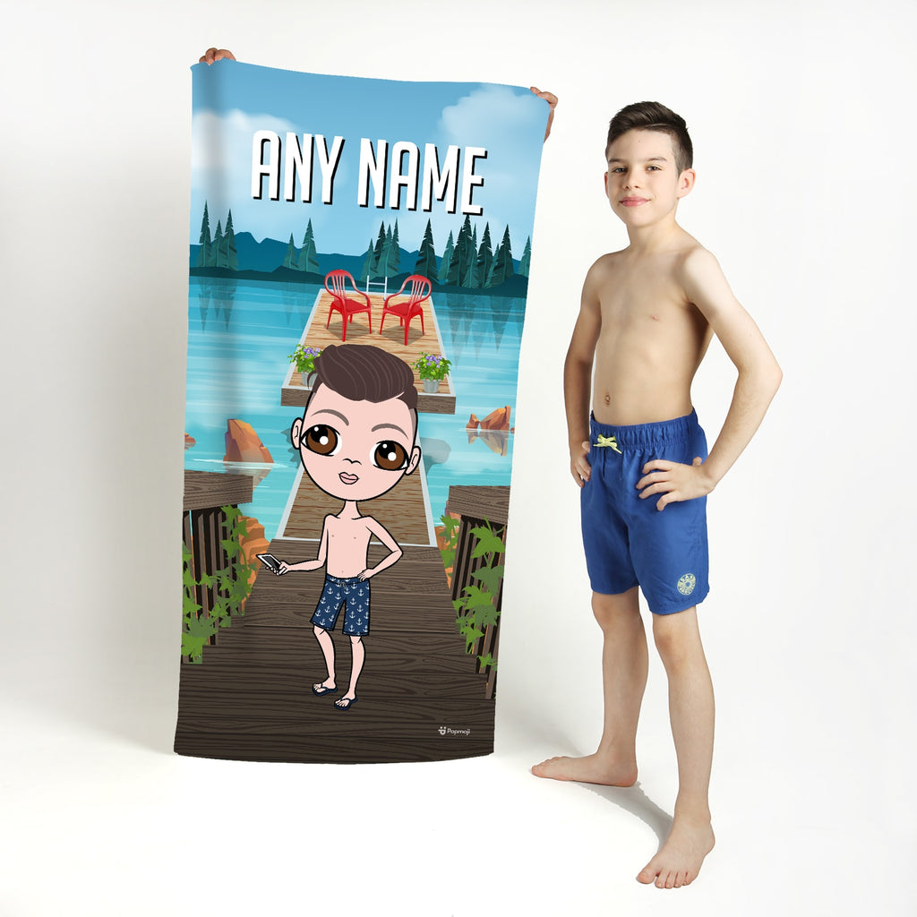 Jnr Boys Lake Beach Towel