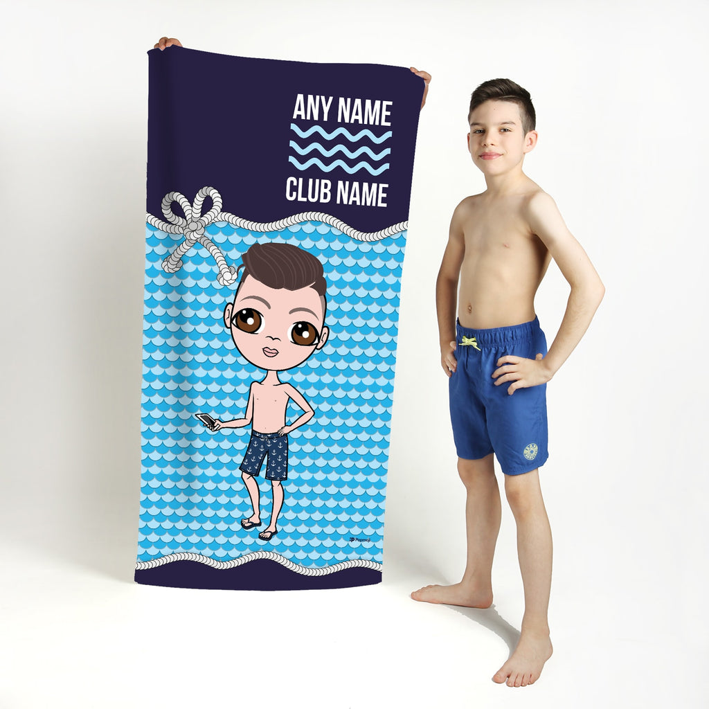 Jnr Boys Nautical Swimming Towel