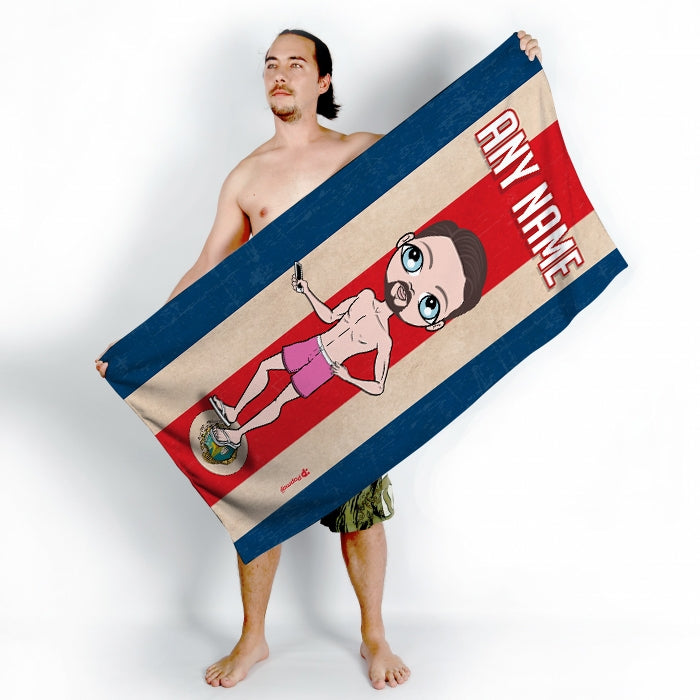 MrCB Love Costa Rica Flag Beach Towel - Image 3